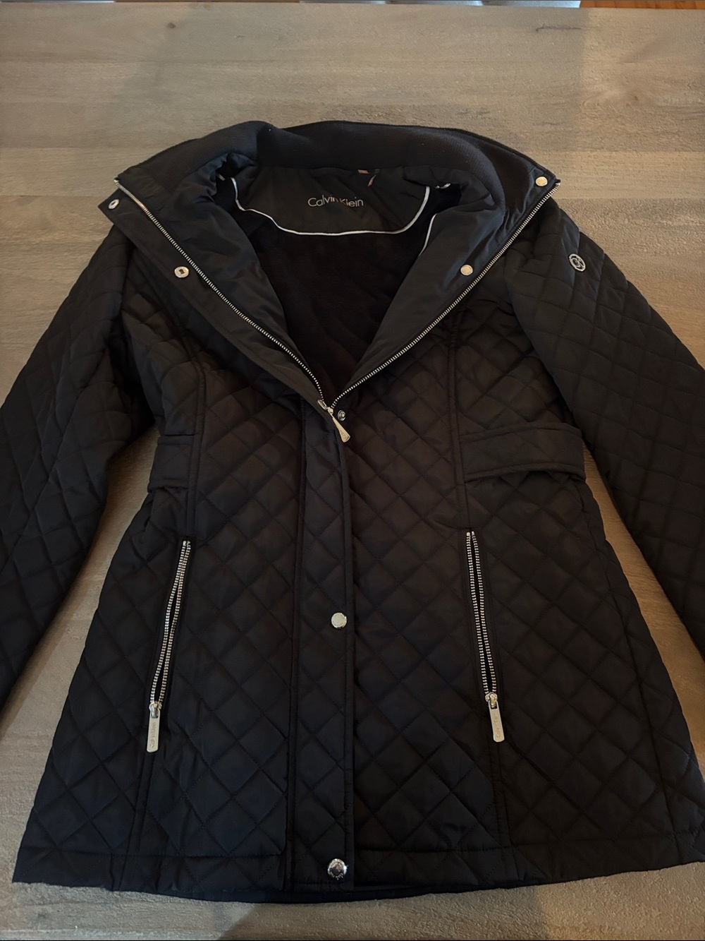 Calvin Klein Black Quilted Puffer Coat